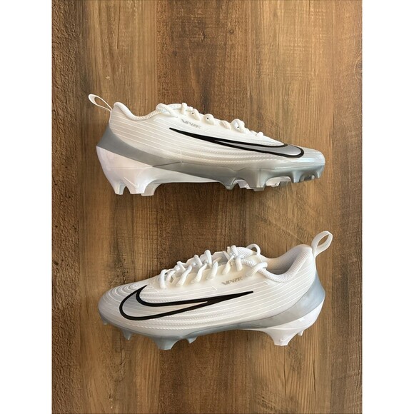Nike Vapor Speed 3 White Silver Men Size 8 Football Cleats FB3303-100 New - Picture 1 of 6